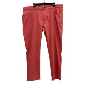 Peter Millar Men's eb66 Performance Golf Pants Size 42/30 Pink Salmon Comfort